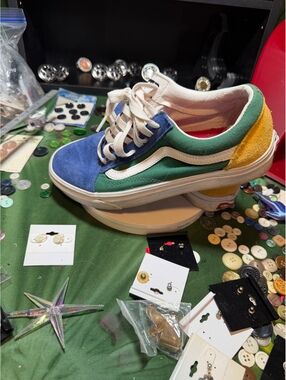Vans Old Skool Colorblock Suede Sneakers - Size Approx. 7 US